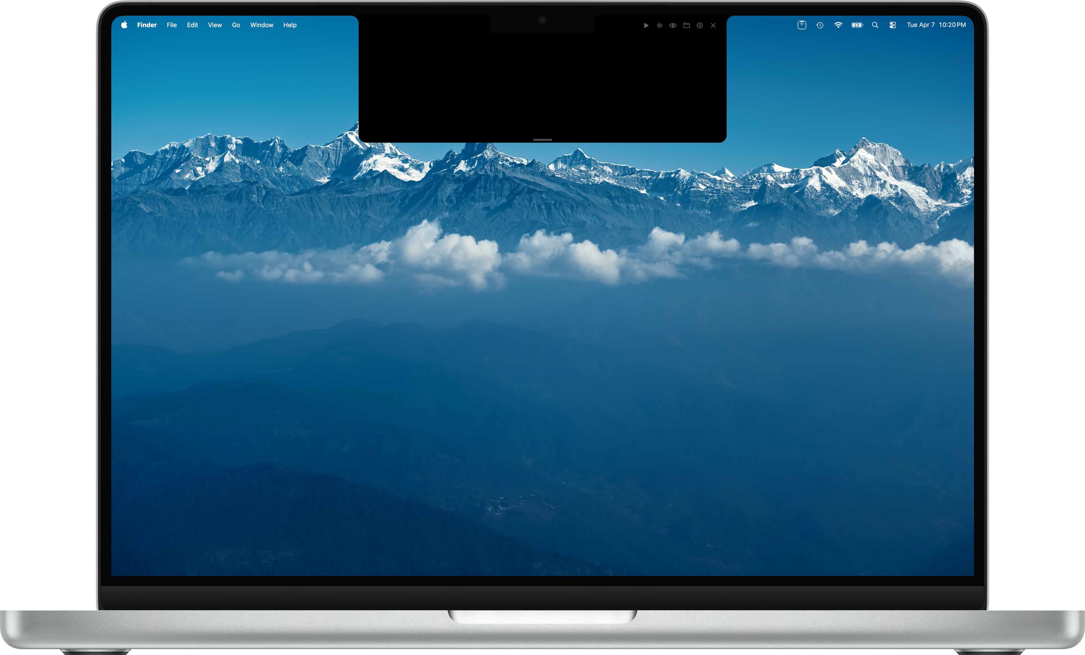 Notcha running on a MacBook Pro